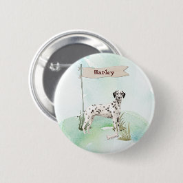 Bóton Redondo 5.08cm Nome Personalizado Cachorro Dalmatiano
