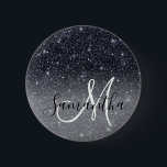 Bóton Redondo 5.08cm Nome Personalizado de Mineração de Mineração Preta<br><div class="desc">Apresentando nosso incrível produto Moderno Negra Glitter Sparkles Personalized Name, disponível exclusivamente no Zazzle! Adicione um toque de elegância e brilho à sua vida diária com este item personalizado. Nosso produto Modern Black Glitter Sparkles Personalized Name apresenta um fundo preto elegante, enfeitado com brilhos brilhantes mesmerizantes. A combinação de preto...</div>