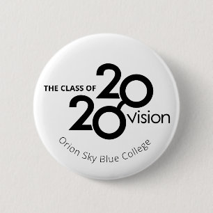 Bóton Redondo 5.08cm Nome personalizado do evento visual 2020 ou mono d