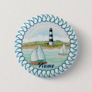 Bóton Redondo 5.08cm Nome personalizado do farol de veleiros