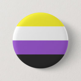 Bóton Redondo 5.08cm Nonbinary Pride Flag Classic Round Sticker