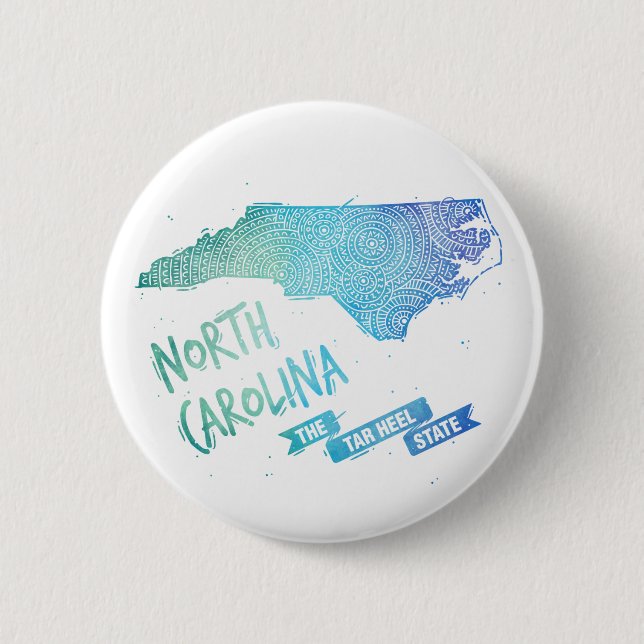 Bóton Redondo 5.08cm North Carolina (Frente)