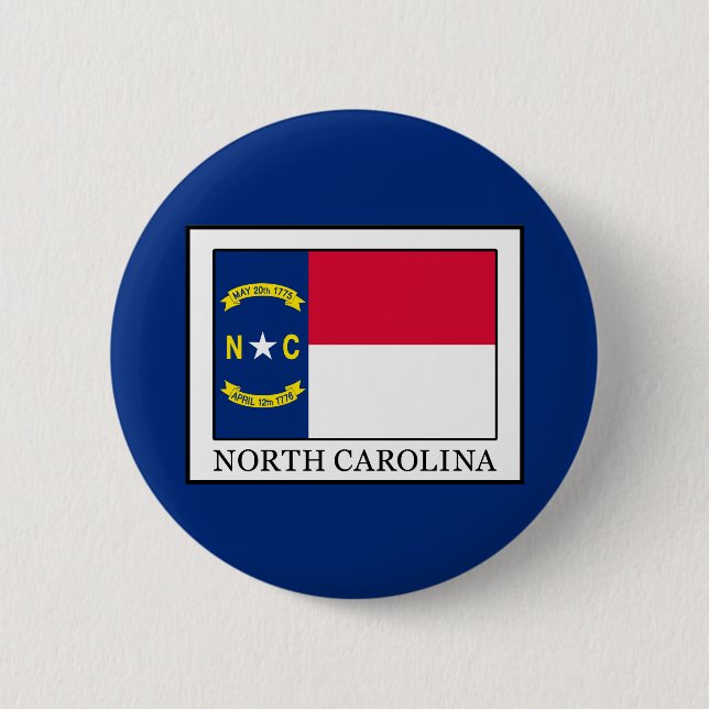 Bóton Redondo 5.08cm North Carolina (Frente)