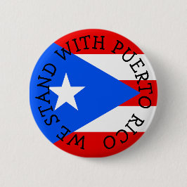 Bóton Redondo 5.08cm Nós estamos com botões de Puerto Rico