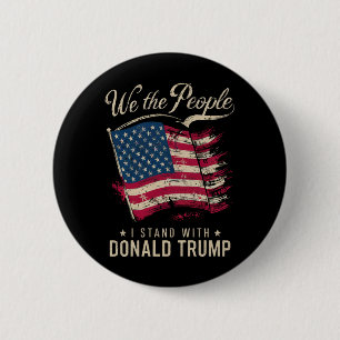 Bóton Redondo 5.08cm Nós, o Povo, Eu Apoio Donald Trump Vintage