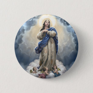 Bóton Redondo 5.08cm Nossa Senhora da Assunção