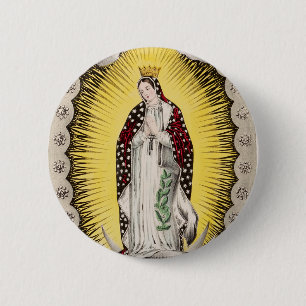 Bóton Redondo 5.08cm Nossa Senhora de Guadalupe