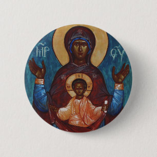 Bóton Redondo 5.08cm Nossa Senhora do Sinal Impressão de Arte Luz Etern