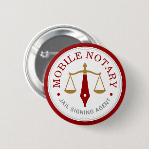 Bóton Redondo 5.08cm Notário Móvel Personalizado Assinatura Legal Verme