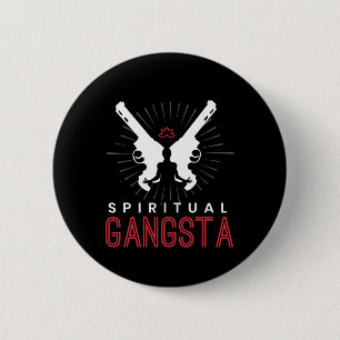 Bóton Redondo 5.08cm Nova Era Espiritualidade Yoga Gângster Iluminado