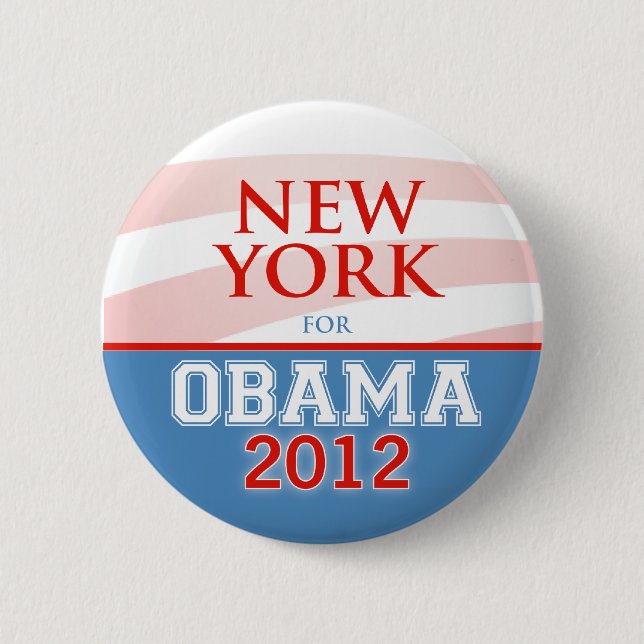 Bóton Redondo 5.08cm NOVA IORQUE para Obama 2012 (Frente)
