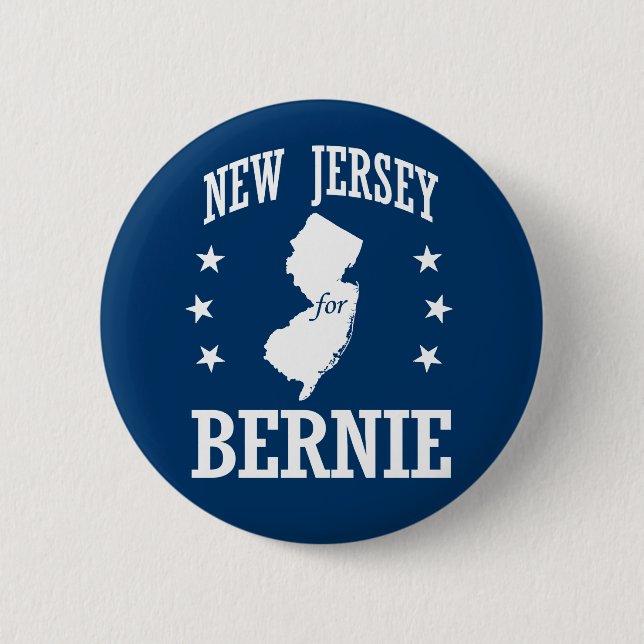 BÓTON REDONDO 5.08CM NOVA JERSEY PARA BERNIE SANDERS (Frente)