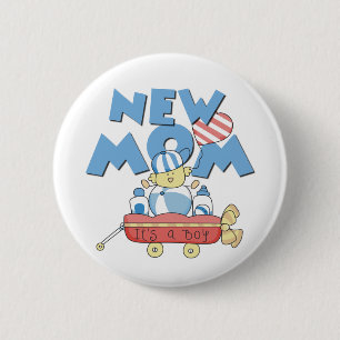 Bóton Redondo 5.08cm Nova mãe é um Camiseta e presentes