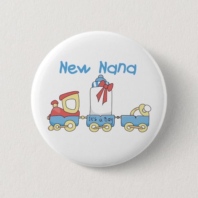 Bóton Redondo 5.08cm Nova Nana - Camisetas de trem e presentes (Frente)