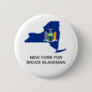 BÓTON REDONDO 5.08CM NOVA YORK PARA BRUCE BLAKEMAN BOTÃO DE GOVERNADOR