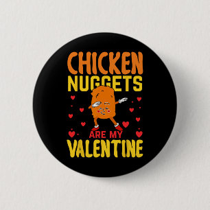 Bóton Redondo 5.08cm Nuggets de Frango São Meu Valentim Comida de Nugge