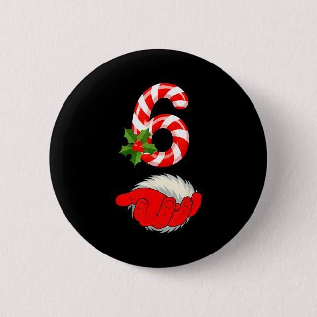 Bóton Redondo 5.08cm Number 6 Funny 67 Six Seven Meme Matching Couple C (Frente)