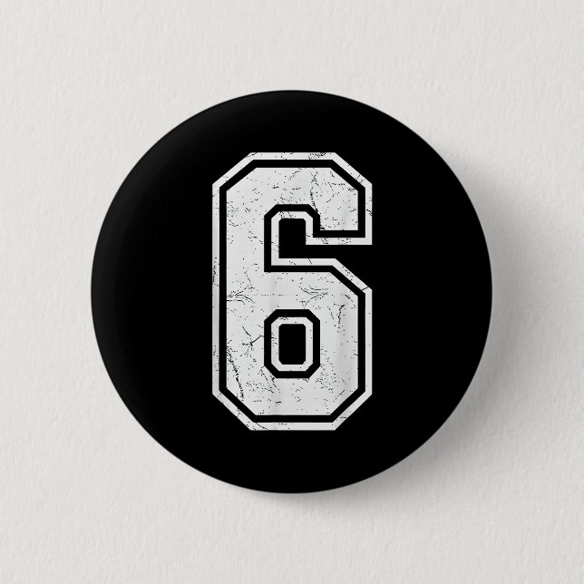 Bóton Redondo 5.08cm Number 6 Matching 67 Meme Costume Men Women Kids  (Frente)