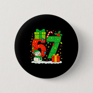 Bóton Redondo 5.08cm Número 67 Meme Casal de Natal Correspondente 67 Se