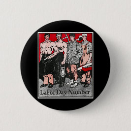 Bóton Redondo 5.08cm Número do Dia do Trabalho por Edward Penfield
