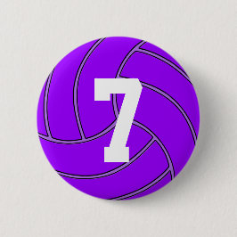 Bóton Redondo 5.08cm Número ou pino de iniciação de voleibol roxo