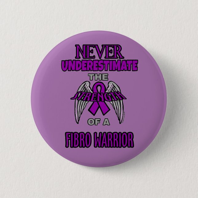Bóton Redondo 5.08cm Nunca… guerreiro fibro (Frente)