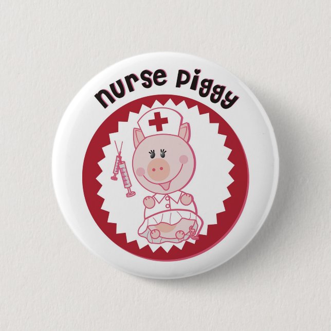 Bóton Redondo 5.08cm Nurse_Piggy (Frente)