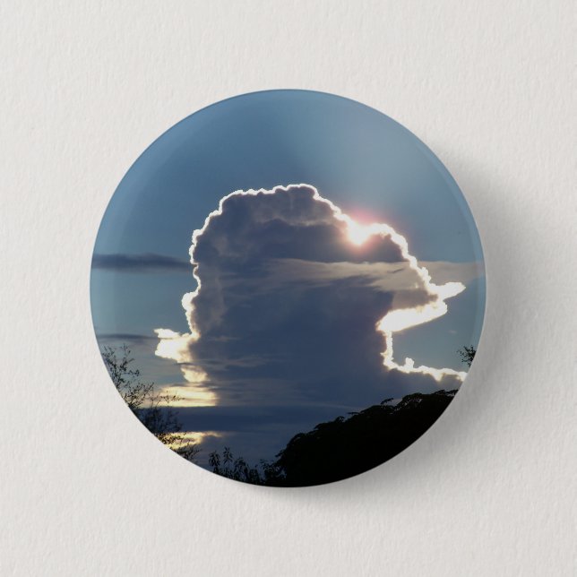 Bóton Redondo 5.08cm nuvem de trovoada bloqueia o sol (Frente)