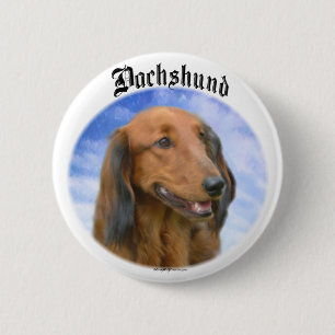 Bóton Redondo 5.08cm Nuvens de Dachshund
