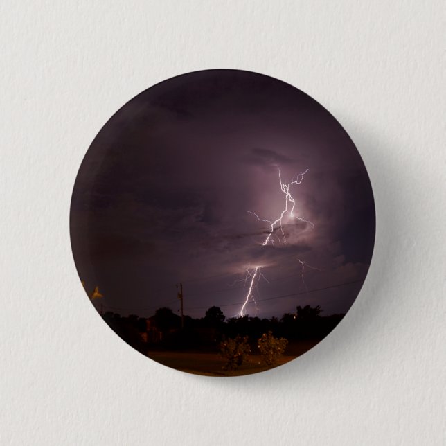Bóton Redondo 5.08cm Nuvens de tempestade noturnas (Frente)
