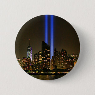 Bóton Redondo 5.08cm NYC Skyline: Homenagem do WTC 9/11 no Light 2013 #