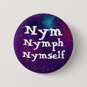 Bóton Redondo 5.08cm Nym/Ninfh/Nymself Personalizável Galaxy Pronoun