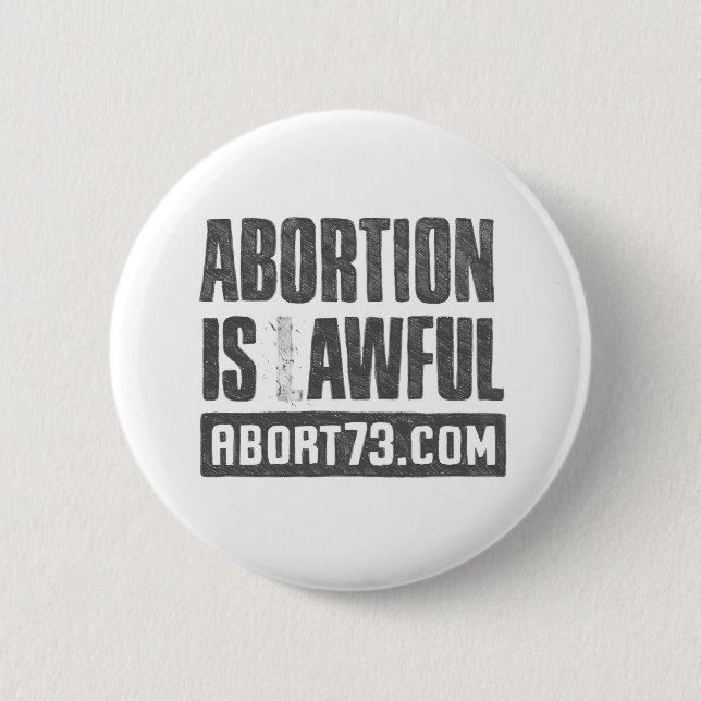 Bóton Redondo 5.08cm O aborto é | terrível Abort73.com (Frente)