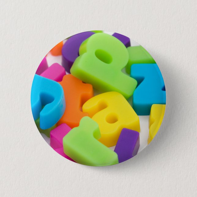 Bóton Redondo 5.08cm o alfabeto rotula crachás do fundo (Frente)