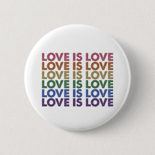 Bóton Redondo 5.08cm O Amor é Amor Orgulho Gay Aliado LGBT Arco-íris LG