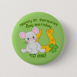 Bóton Redondo 5.08cm O aniversário de St Patrick feliz a mim!
