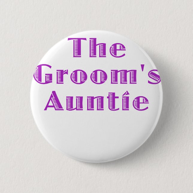 Bóton Redondo 5.08cm O Auntie dos noivos (Frente)