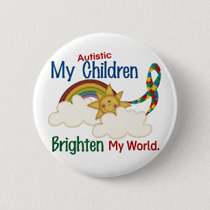 Bóton Redondo 5.08cm O autismo ILUMINA MINHAS crianças do MUNDO 1