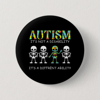 Bóton Redondo 5.08cm O Autismo Não É Uma Deficiência É Uma Habilidade D