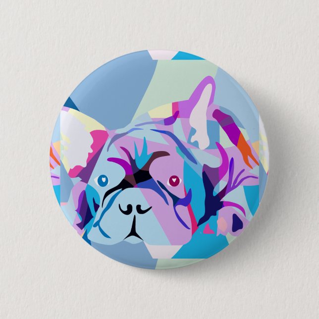 Bóton Redondo 5.08cm O Bulldog francês (Frente)