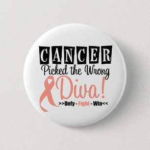 Bóton Redondo 5.08cm O cancer Endometrial escolheu a diva errada v2