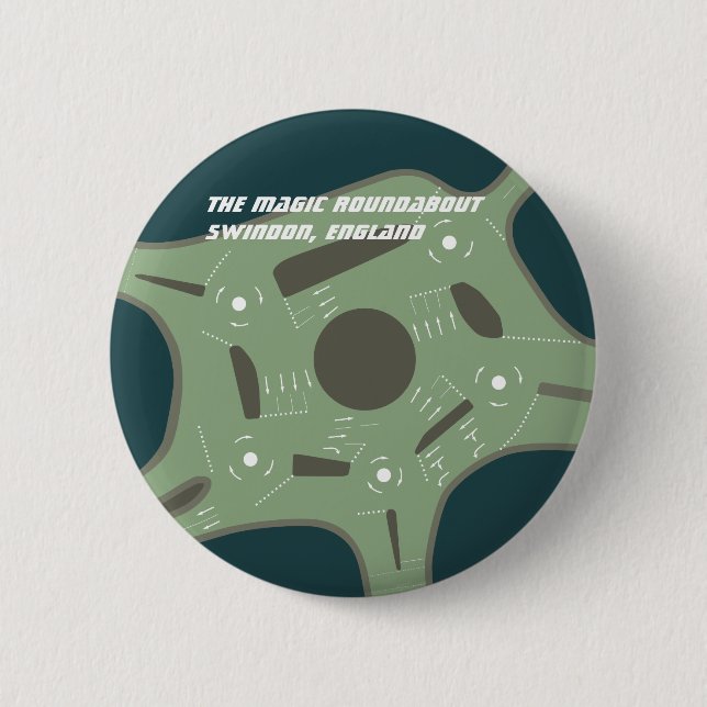 Bóton Redondo 5.08cm O carrossel mágico, Swindon, Inglaterra (Frente)