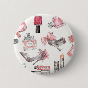 Bóton Redondo 5.08cm O chique acentua a forma da aguarela de  