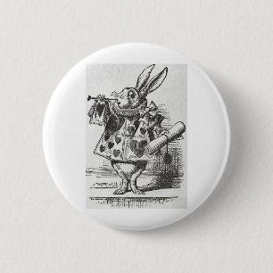 Bóton Redondo 5.08cm O coelho branco de Alice no país das maravilhas