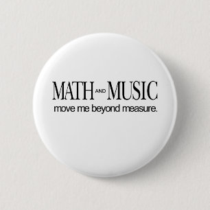 Bóton Redondo 5.08cm O _da matemática e da música move-me além da