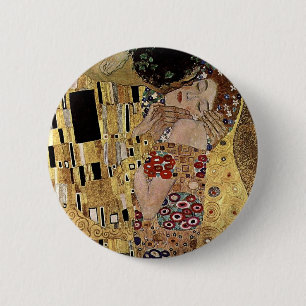 Bóton Redondo 5.08cm O detalhe do beijo de Gustavo Klimt (cerca de