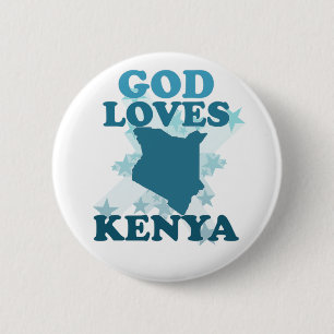 Bóton Redondo 5.08cm O deus ama Kenya