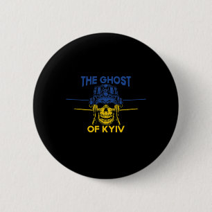 Bóton Redondo 5.08cm O Fantasma De Kiev Camiseta De Apoio À Ucrânia #no