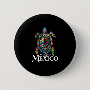 Bóton Redondo 5.08cm O Golfo Do México Edm Música Rave Dança Tartaruga