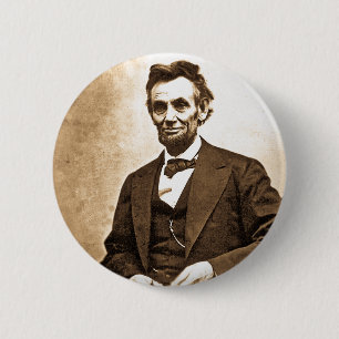 Bóton Redondo 5.08cm O grande Emancipator - Abe Lincoln (1865)